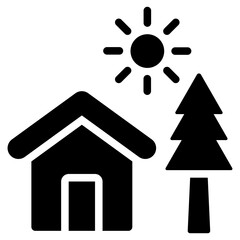 Landscaping Glyph Icon