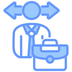 Job Orientation Blue Icon
