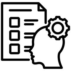 Psychometric Test Outline Icon