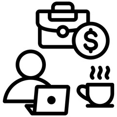 Freelance Outline Icon