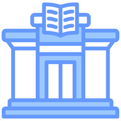 Library Blue Icon