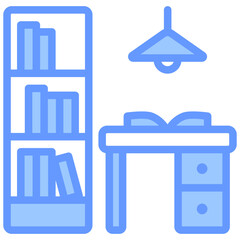 Study Room Blue Icon