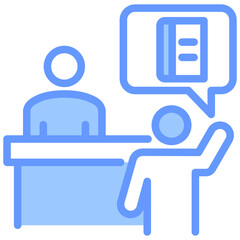 Lending Desk Blue Icon