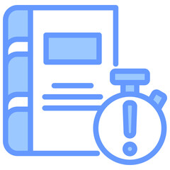 Overdue Notice Blue Icon