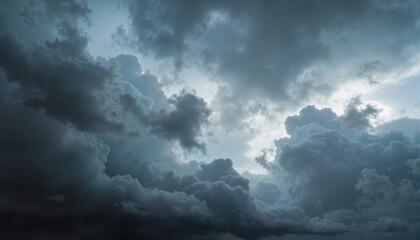 Fototapeta premium Dark stormy sky with dramatic clouds
