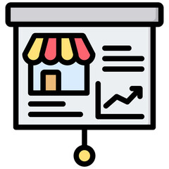 Business Plan Outline Color Icon