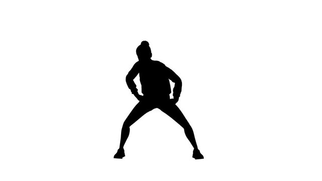 silhouette of a woman dancing