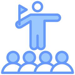 Leadership Blue Icon