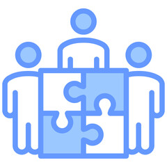 Team Building Blue Icon