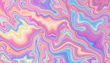 Obraz premium Pastel marble swirl pattern with vibrant gradient colors