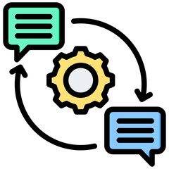 Feedback Mechanism Outline Color Icon