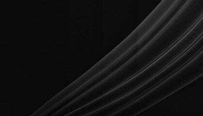 Obraz premium Black silk texture with soft flowing curves