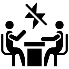 Conflict Resolution Glyph Icon