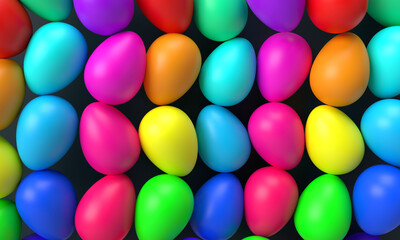 happy easter day eggs colorful rainbow animal pet group object happy easter day eggs food multi color season april month 2025 year spring time event paint religion holiday easter day rabbit wallpaper