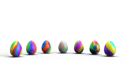 happy easter egg day colorful multicolor rainbow springtime group object beautiful pretty art retro style springtime season event april month 2025 year happy easter day object religion bright easter 