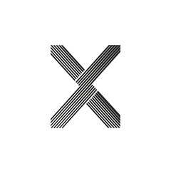 Obraz premium Letter X graphic vector diagram