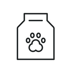 Pet food thin line icons. Editable stroke and Perfect pixel on transparent background
