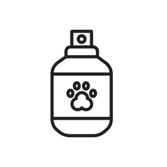 Pet spray thin line icons. Editable stroke and Perfect pixel on transparent background