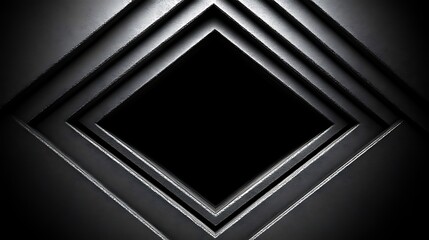 Abstract Dark Grey Diamond Shaped Layers Design