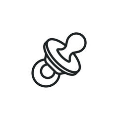 Baby pacifier thin line icons. Editable stroke and Perfect pixel on transparent background