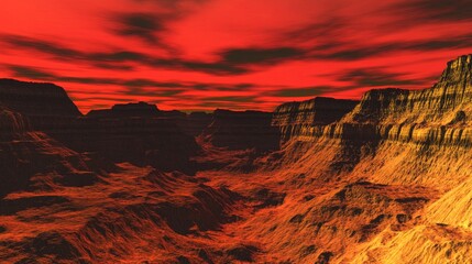 Fototapeta premium Red Canyon Sunset Landscape