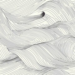 Abstract wavy line pattern with flowing curves creates dynamic movement perfect for modern interior design, textile prints, and contemporary wallpaper backgrounds.