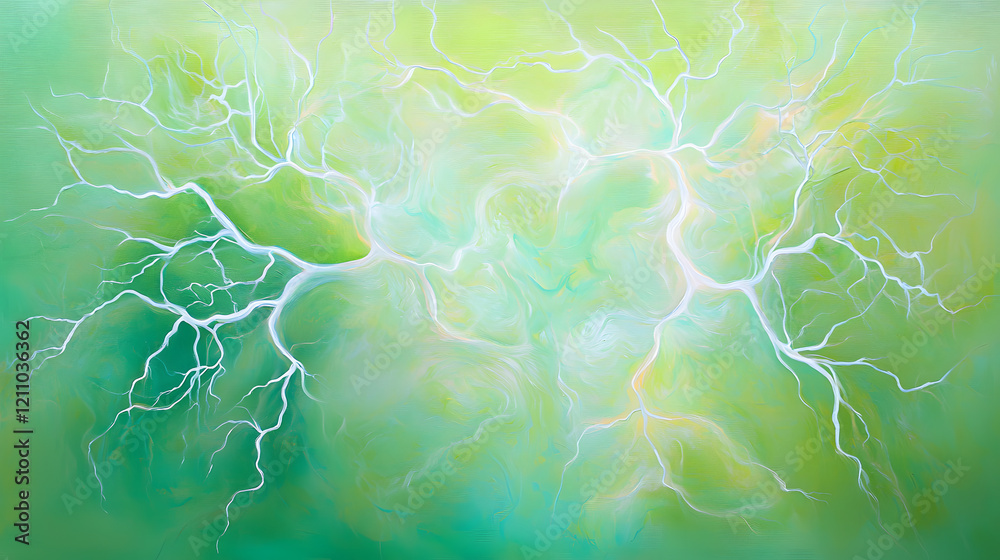 Poster dynamic lightning patterns abstract art imagery colorful background close-up view energy concept