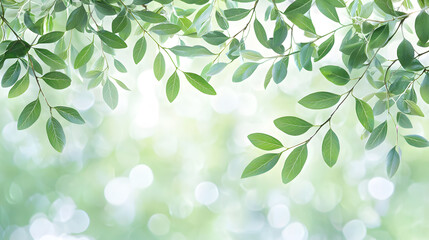 Obraz premium Gentle breeze through lush green leaves nature photography vibrant environment serene viewpoint fresh concept
