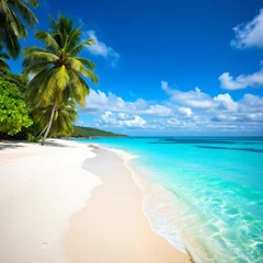 Papier peint photo  tropical beach with palm trees  © LoGraphicos Art 