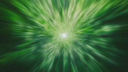 Obraz premium Dynamic green energy burst abstract design digital art vibrant environment close-up view motion concept for impact