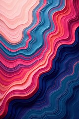 Fototapeta premium Colorful wavy abstract background with vibrant layers and fluid design for modern art.