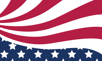 American flag waving in the wind with a patriotic symbol of freedom and unity