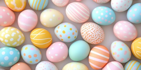 Obraz premium Easter egg hunt filled with colorful eggs and hidden toys for children to discover in a festive outdoor setting