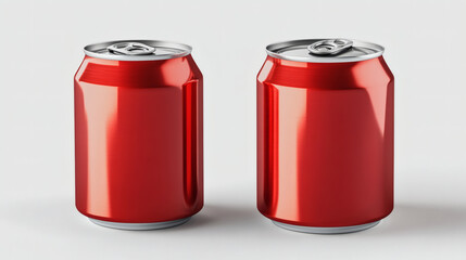 250ml aluminum beverage can mockup template on white background