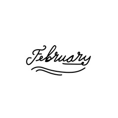 Obraz premium Handwritten February