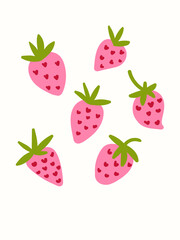 Abstract fruits in modern artistic styles. Great for posters, cards, covers, and trendy t-shirt designs.