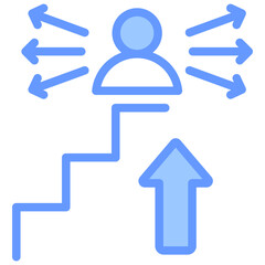 Career Assessment Blue Icon