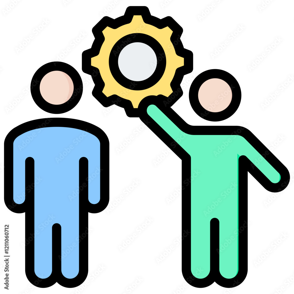 Aufkleber apprenticeship program outline color icon