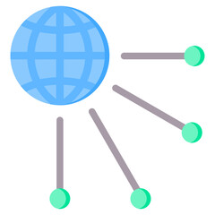 Professional Network Flat Icon