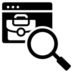 Job Search Glyph Icon