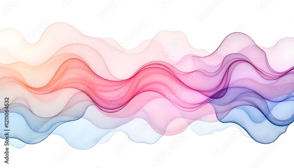 Poster abstract watercolor background featuring soft, flowing paint strokes in various colors
