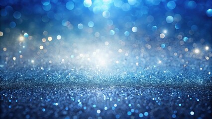 Obraz premium A Sparkling Blue Glitter Background with Shimmering Lights and a Soft Glow