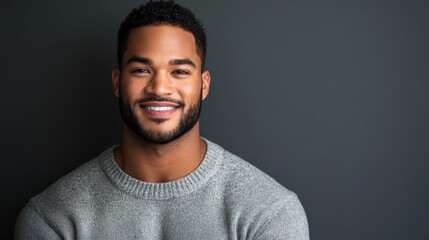 Fototapeta premium Portrait of a Smiling Young Man