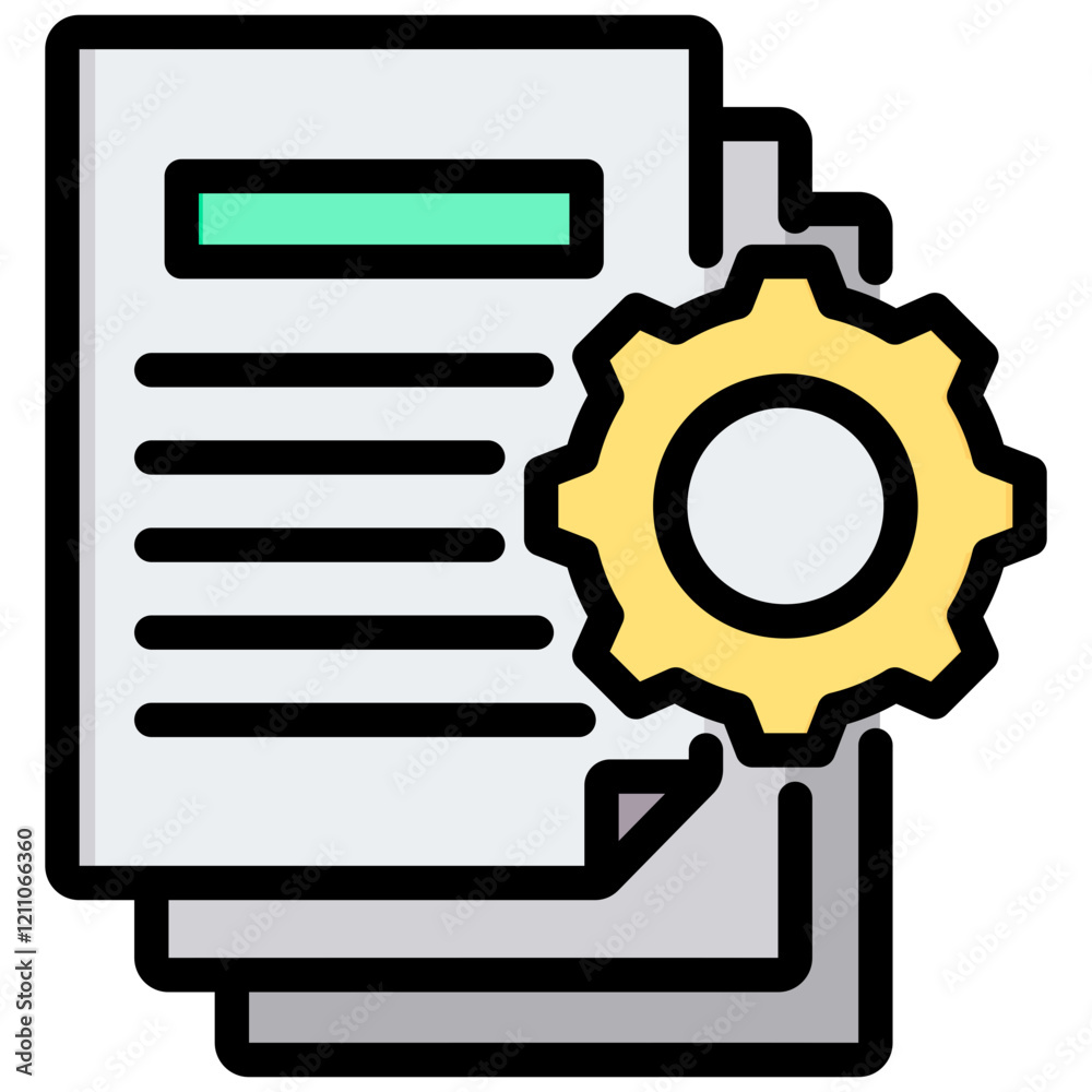Poster Documentation Outline Color Icon
