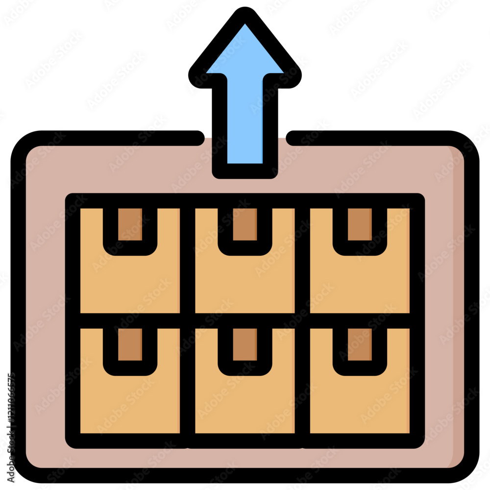Poster export product outline color icon
