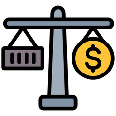 Trade Balance Outline Color Icon
