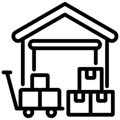 Warehouse Outline Icon