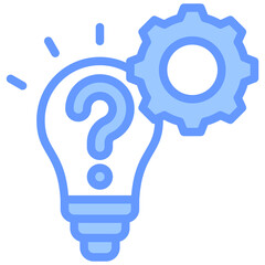 Curiosity Exploration Blue Icon