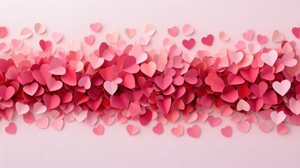 Obraz premium Colorful paper hearts creating a vibrant love pattern