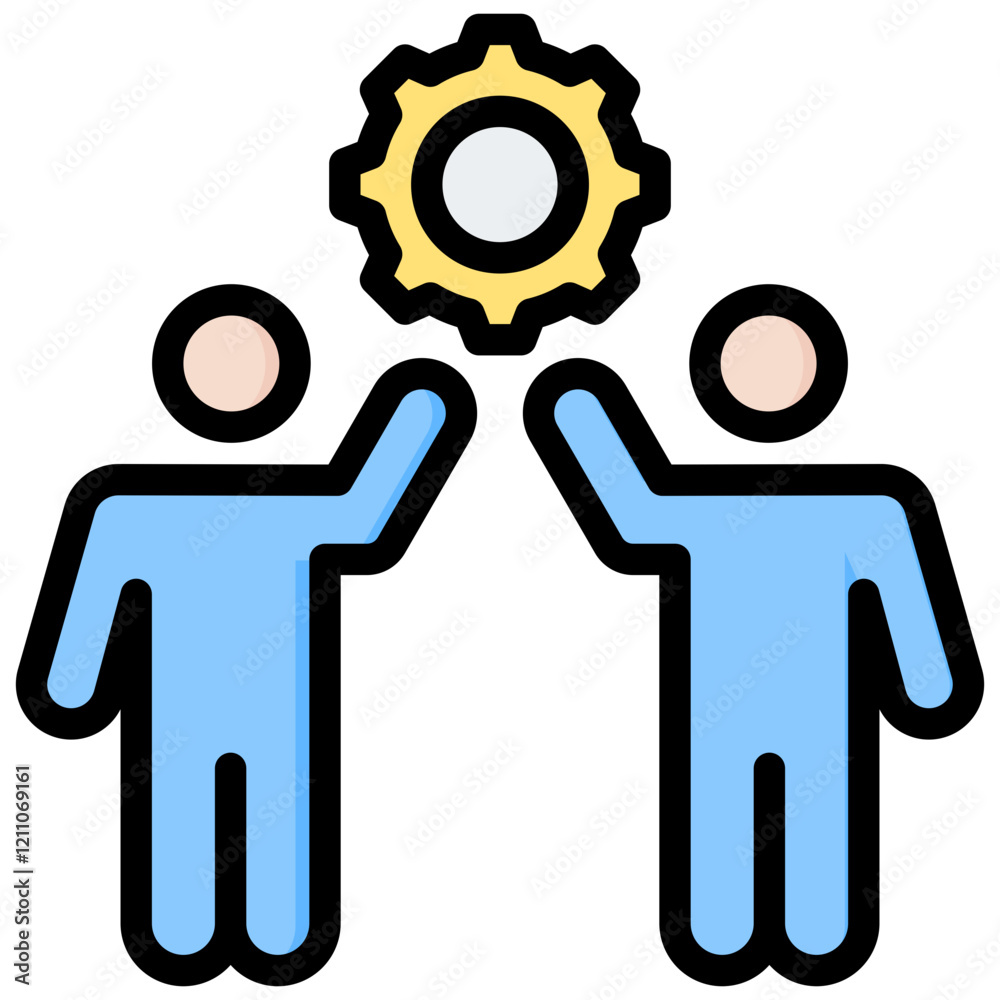 Poster work based learning outline color icon